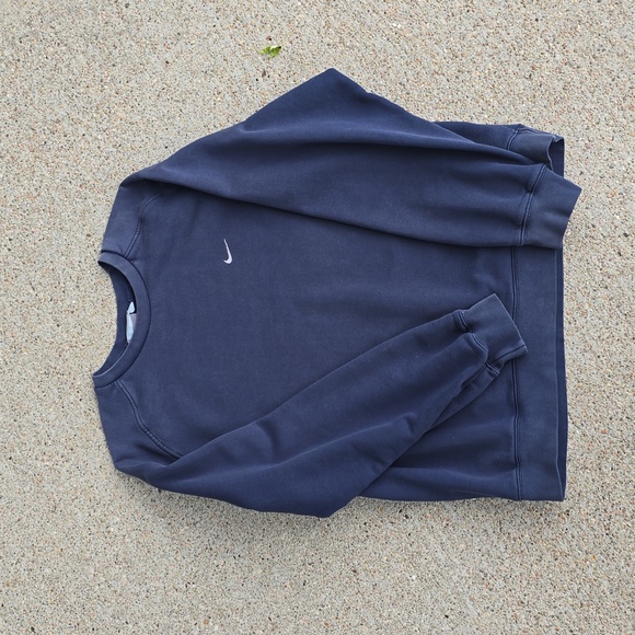 Y2K Vintage Nike Navy Crewneck Pullover Sweatshirt Size XL - Picture 4 of 11